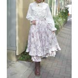 チェック×フラワー柄スカート | axes femme | 詳細画像6