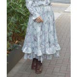 ミント | チェック×フラワー柄スカート | axes femme