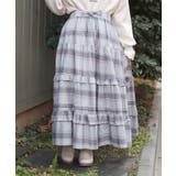 グレー | チェックティアードスカート | axes femme