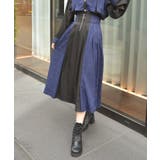 紺 | 【セットアップ対応】ジャガードスカート | axes femme