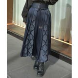 紺 | レースアップ×ジャガードスカート | axes femme