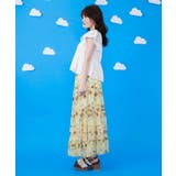 ひまわり柄ティアードＳＫ | axes femme | 詳細画像2 