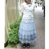 ローズ刺繍×チュールスカート | axes femme | 詳細画像4 