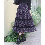 黒 | ミニローズプリントスカート | axes femme
