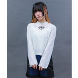 クロス刺繍ラメカットトップス | axes femme | 詳細画像1 