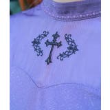 クロス刺繍ラメカットトップス | axes femme | 詳細画像4 