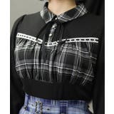 チェックレイヤードトップス | axes femme | 詳細画像6 