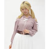 リボン付きオフショルリブプルオーバー | axes femme | 詳細画像10 