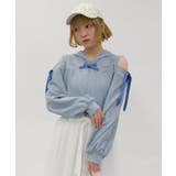 リボン付きオフショルリブプルオーバー | axes femme | 詳細画像11 