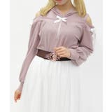 リボン付きオフショルリブプルオーバー | axes femme | 詳細画像9 