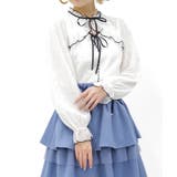 ボレロ風バイカラーレースプルオーバー | axes femme | 詳細画像1