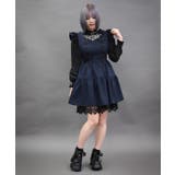 紺 | クロスレースフリルミニワンピース | axes femme