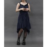 紺 | ドロストデザインイレヘムワンピース | axes femme