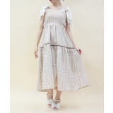 クリーム | バックフリルロングワンピース | axes femme