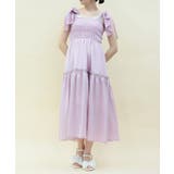 ピンク | バックフリルロングワンピース | axes femme