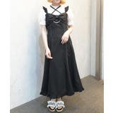 黒 | リボンデザインキャミワンピース | axes femme