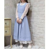 ブルー | バイカラーフレアノースリワンピース | axes femme