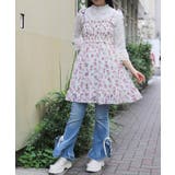 生成り | ミニローズプリントチュニック | axes femme