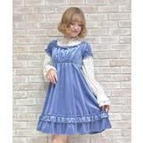 ブルー | トロワリボンベロアワンピース | axes femme