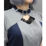 金具デザインバイカラーワンピース | axes femme | 詳細画像11 