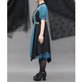 金具デザインバイカラーワンピース | axes femme | 詳細画像2 