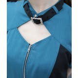 金具デザインバイカラーワンピース | axes femme | 詳細画像5 