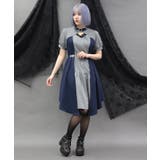 金具デザインバイカラーワンピース | axes femme | 詳細画像9 
