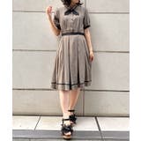 カーキ | クロスタイ付ワンピース | axes femme