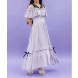 ラベンダー | オフショルフリルロングワンピース | axes femme