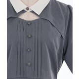 襟付カットワークプリーツワンピース | axes femme | 詳細画像18 