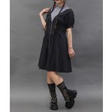 黒 | レイヤードデザインワンピース | axes femme