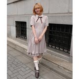 ブローチ付きバイカラーワンピース | axes femme | 詳細画像11 