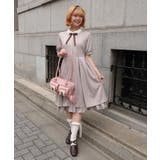 ブローチ付きバイカラーワンピース | axes femme | 詳細画像12 
