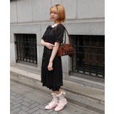 ブローチ付きバイカラーワンピース | axes femme | 詳細画像13 