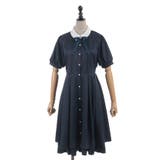 ブローチ付きバイカラーワンピース | axes femme | 詳細画像14 