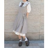 茶 | ハトメ使いベルトデザインワンピース | axes femme
