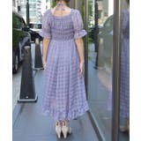 シアチェックシャーリングワンピース | axes femme | 詳細画像3 
