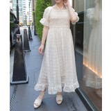 生成り | シアチェックシャーリングワンピース | axes femme