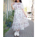 生成り | レース×ブーケティアードワンピース | axes femme