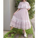 ピンク | フリルメローケープワンピース | axes femme