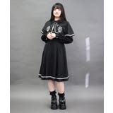 黒 | フレーム刺繍ケープワンピース | axes femme