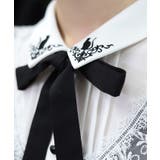 猫刺繍ブロッキングワンピース | axes femme | 詳細画像10 