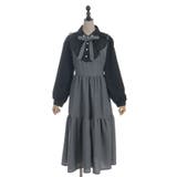 猫刺繍ブロッキングワンピース | axes femme | 詳細画像18 