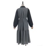 猫刺繍ブロッキングワンピース | axes femme | 詳細画像20 