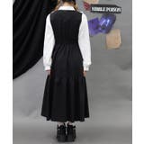 猫刺繍ブロッキングワンピース | axes femme | 詳細画像3 