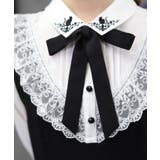 猫刺繍ブロッキングワンピース | axes femme | 詳細画像5 