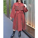 起毛チェックバイカラーワンピース | axes femme | 詳細画像1 