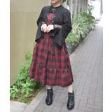 ワイン | レイヤード風ティアードワンピース | axes femme