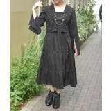 黒 | レイヤード風ティアードワンピース | axes femme