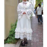 生成り | ジャボブローチ付ロングワンピース | axes femme